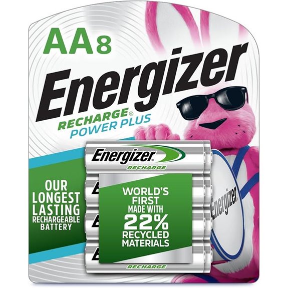 Energizer Power Plus Rechargeable AA Batteries (8 Pack) Double A Batteries