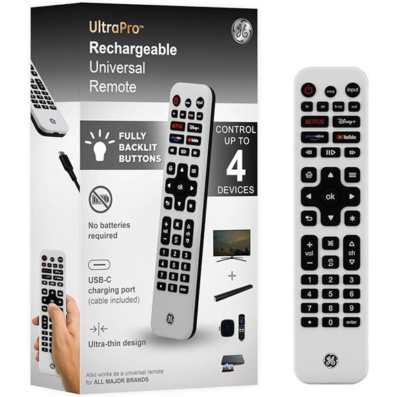 rechargeable backlit tv remote