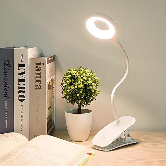 Clip-On Rechargeable Desk Light for Dorm and Bedside