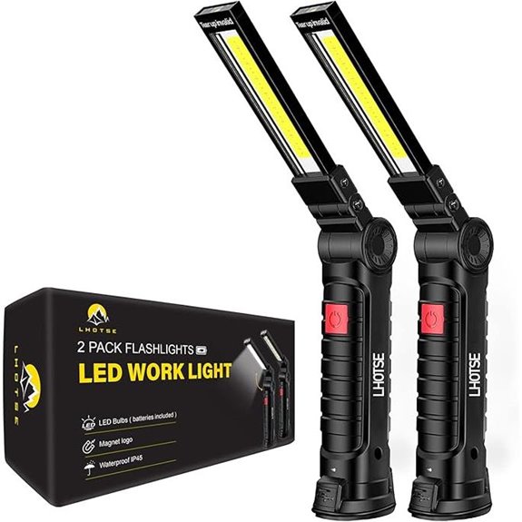LHOTSE Rechargeable LED Work Light 2-Pack