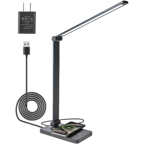 Rechargeable LED Desk Lamp with USB and Touch Control