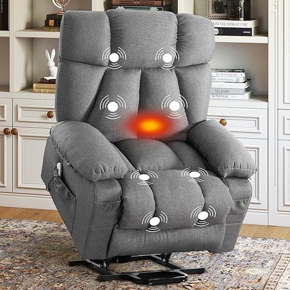 Power Lift Recliner Chair with Massage and Heat