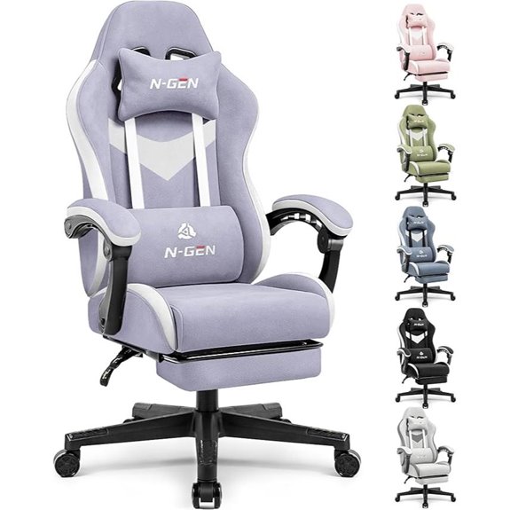 N-GEN Gaming Chair with Reclining Backrest and Lumbar Support