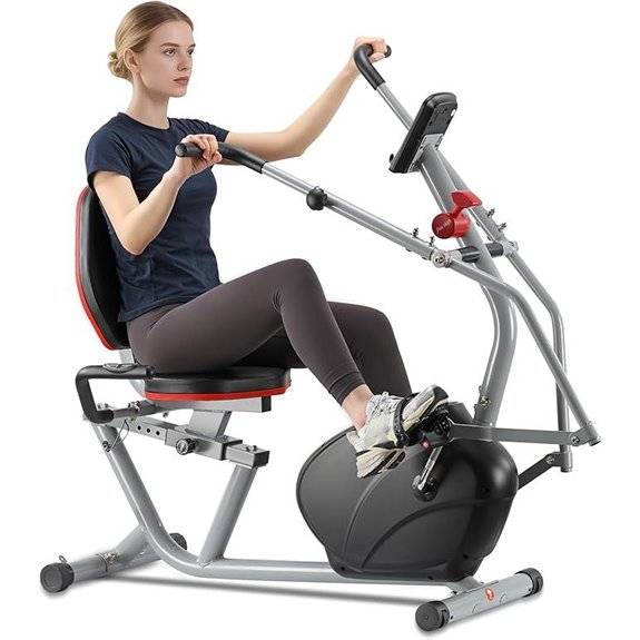 ECHANFIT Recumbent Exercise Bike with Arm Exerciser