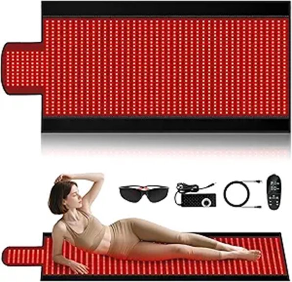 Dual Full Body Red Light Therapy Mat with 1370 LEDs