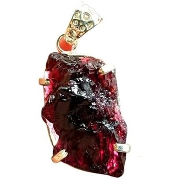 AAA Natural Red Painite Pendant in Silver