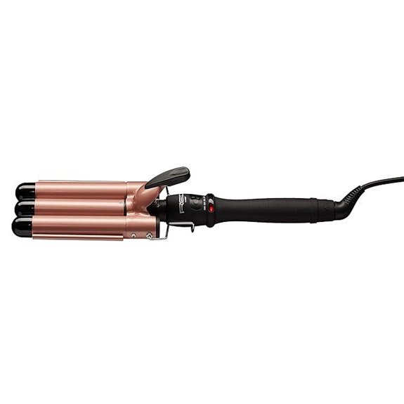 RED by KISS Ceramic Tourmaline Professional Curling Iron (1 Triple Barrel)