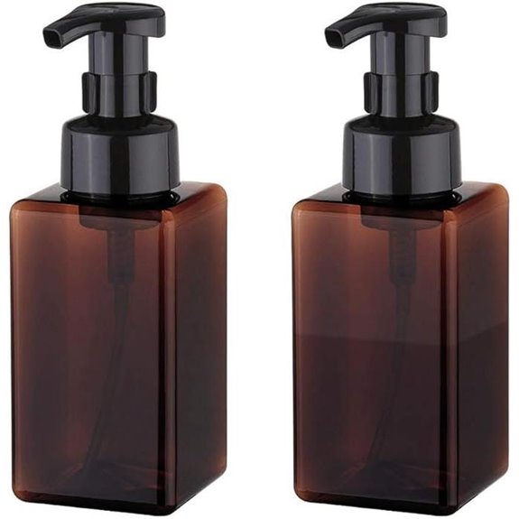 UUJOLY Refillable Soap Dispenser 2-Pack Amber
