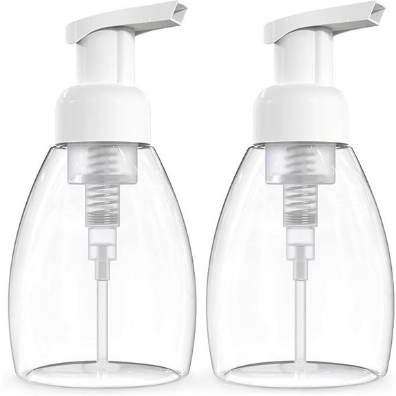 BRIGHTFROM 8oz Refillable Foam Soap Dispenser (2 Pack)