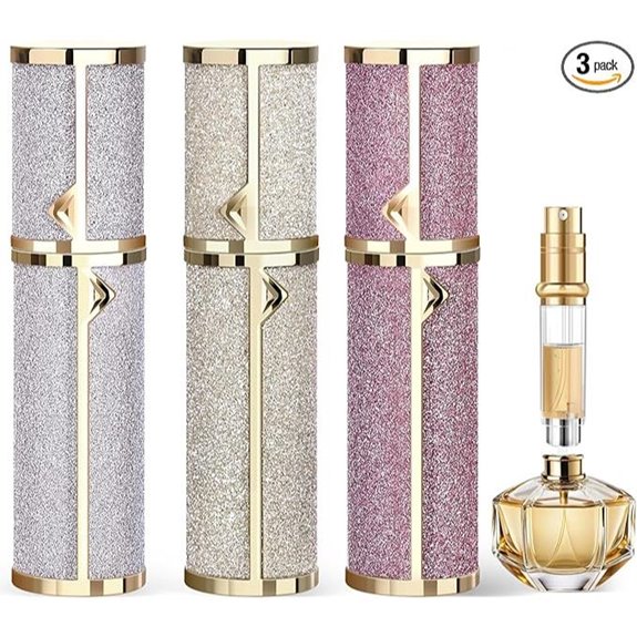 Travel Perfume Bottles Set (3-Pack) Refillable & Leak-Proof