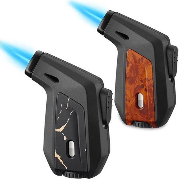 Zoocura 2-Pack Refillable Windproof Torch Lighters