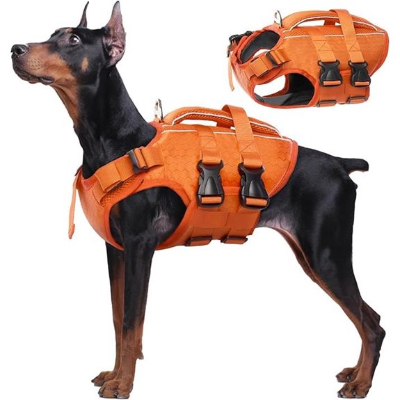 Kuoser Reflective Dog Life Jacket with Rescue Handle