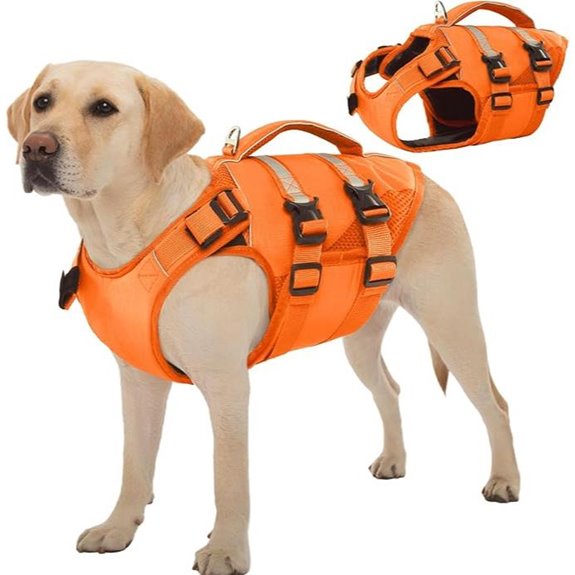 Kuoser Dog Life Jacket with Reflective Safety Handle