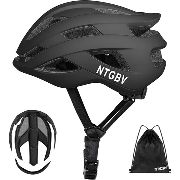 Adult Bike Helmet with Removable Liners and Safety Certification