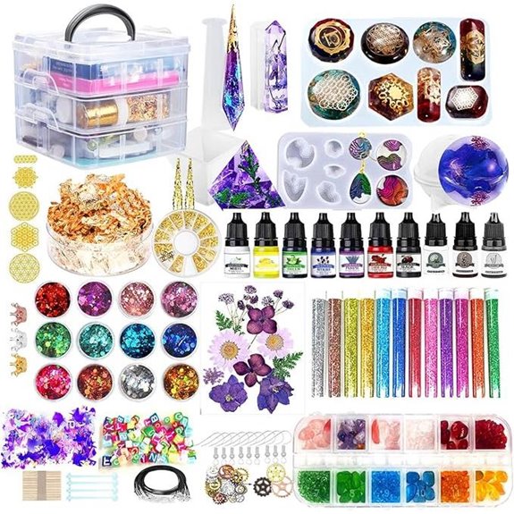 Resin Jewelry Making Kit with Molds and Supplies