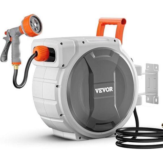 VEVOR Retractable Garden Hose Reel with Nozzle