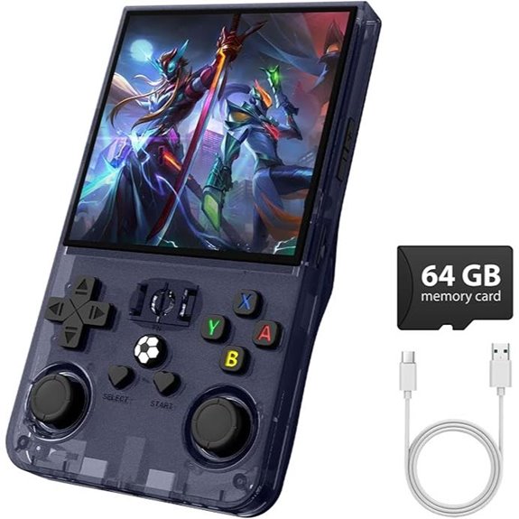 R36MAX Retro Handheld Gaming Console with 64GB Storage