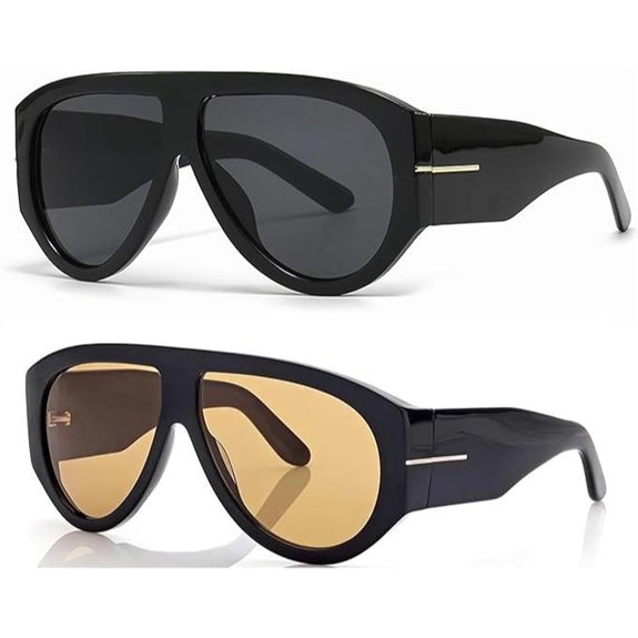 OSAGAMA Retro Oversized Aviator Sunglasses for Women Men