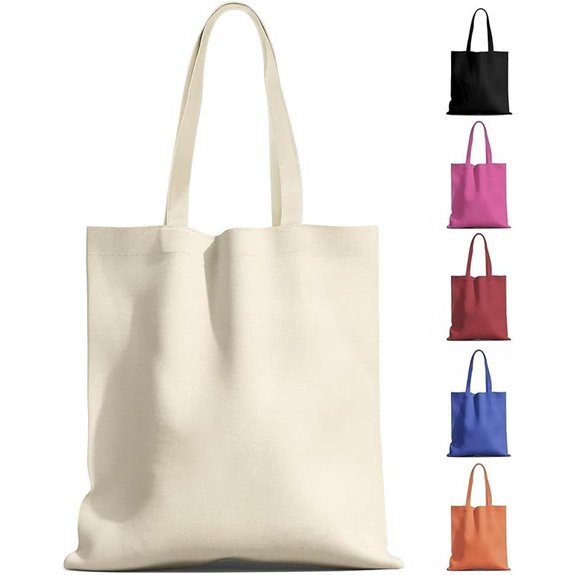 MOLOVA Canvas Reusable Tote Gift Bags (1-50 Pack)