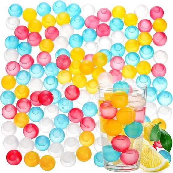 ZOOFOX 200 Reusable Colored Ice Cubes for Drinks
