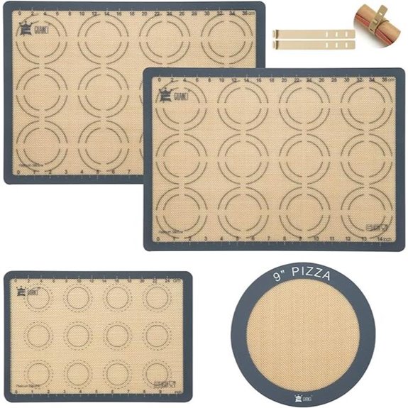 Silicone Baking Mat Set of 4 Non-Stick Reusable