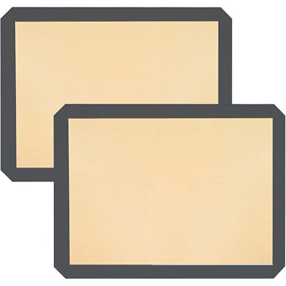 Silicon Baking Mats 2-Pack Non-Stick Reusable Sheets