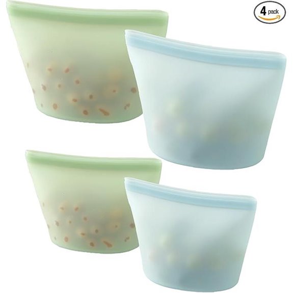 PandaEar Reusable Silicone Food Storage Bags (4 Pack)