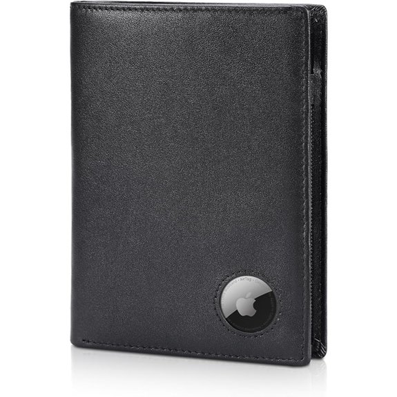 Polare RFID Leather Passport Holder with AirTag Slot
