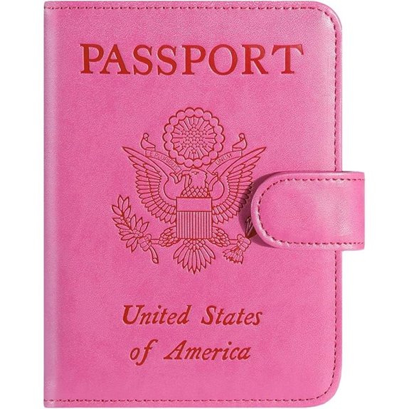 RFID Leather Passport Holder Wallet for Women Men