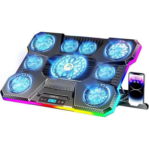 ChillCore RGB Laptop Cooling Pad with Fans and Stands