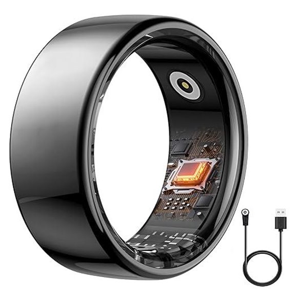 Smart Ring Health Tracker with Heart Rate Monitor