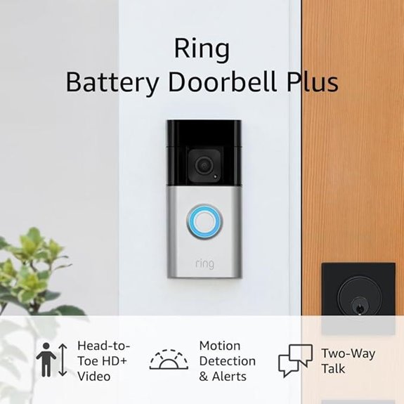 Ring Battery Doorbell Plus: HD Video & Motion Alerts
