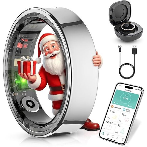 Smart Health Tracker Ring with Heart Rate & Sleep Monitoring