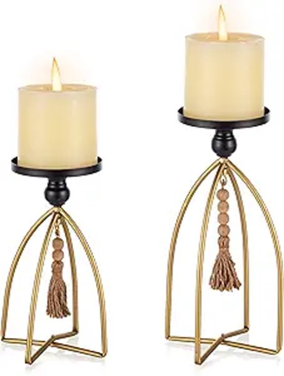 Romadedi Pillar Candle Holders Set of 2