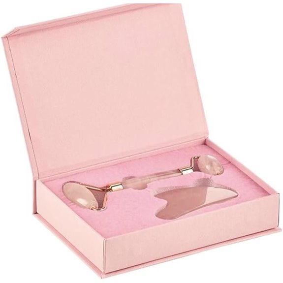 Jade Rose Quartz Facial Roller & Gua Sha Set