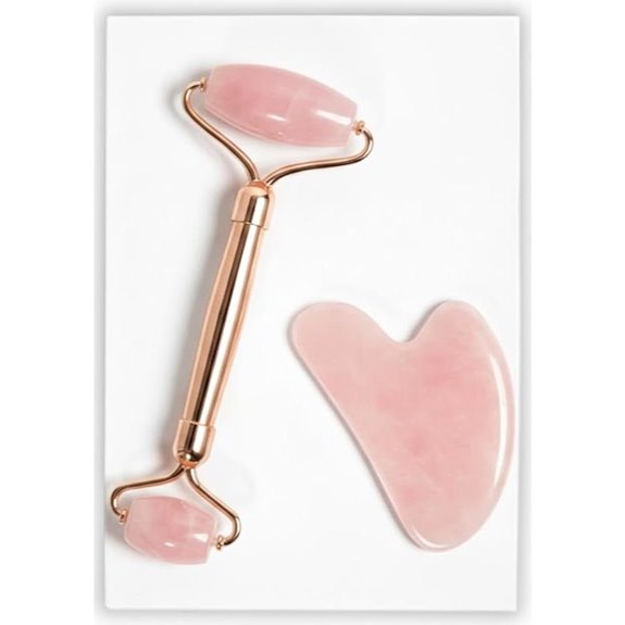 Rose Quartz Face Roller & Gua Sha Set