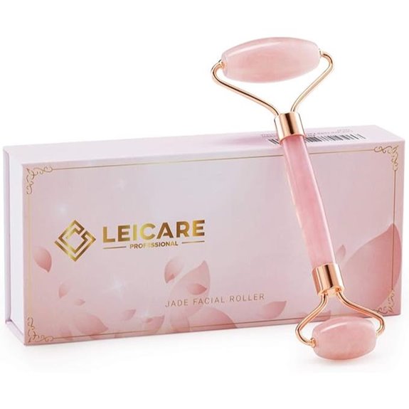 Rose Quartz Face Roller for Skin Care and Relaxation