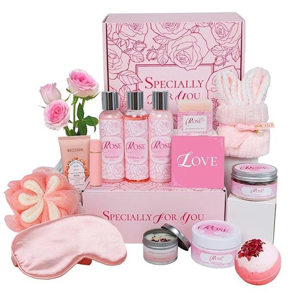 16-Piece Rose Spa Gift Set for Relaxing Bath & Body