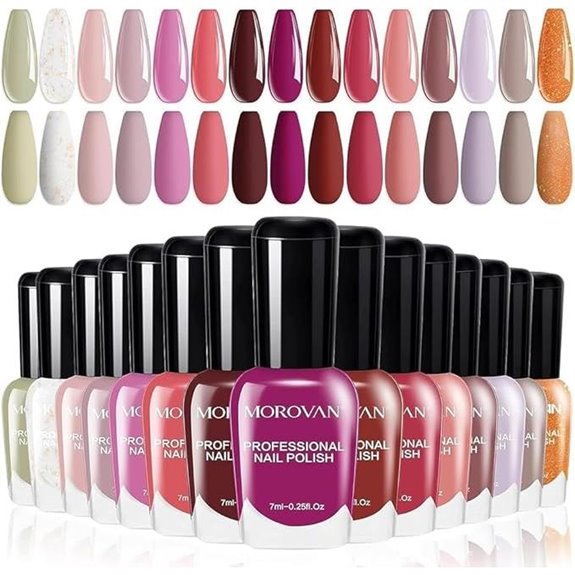 Morovan Rose Nail Polish Set for Women Gift