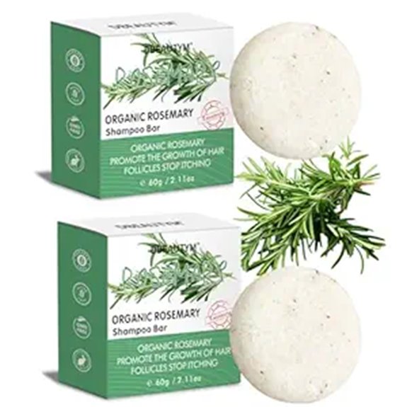 Rosemary Hair Shampoo Bars for Hair Growth (2 Pack)