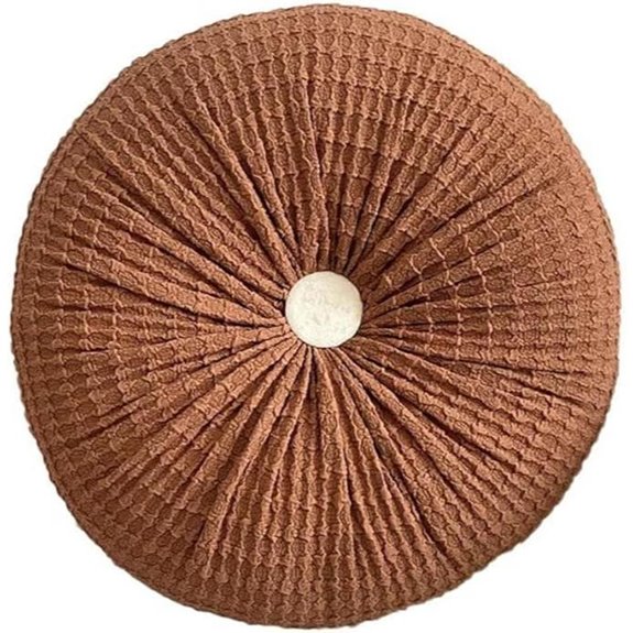 Round Boho 16-Inch Pleated Floor Pillow