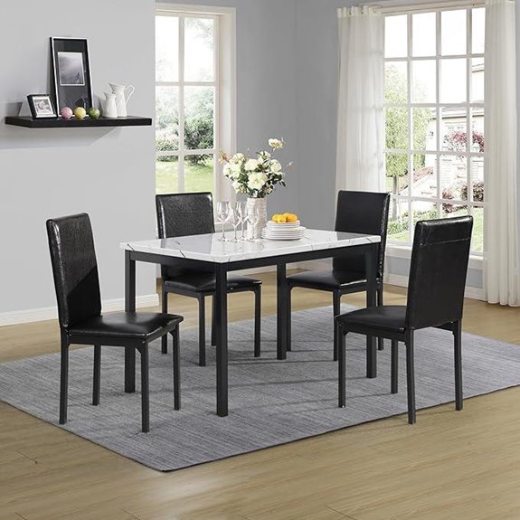 Roundhill 5-Piece Citico Metal Dining Set