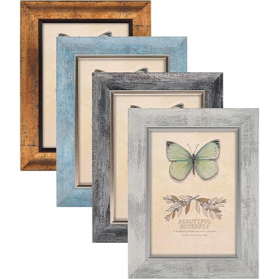 XUANLUO 5x7 Rustic Photo Frame Set of 4