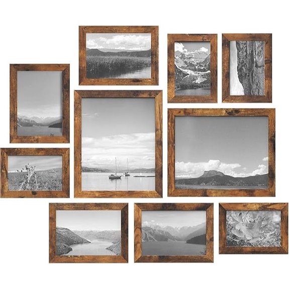 SONGMICS Rustic Collage Picture Frame Set of 10