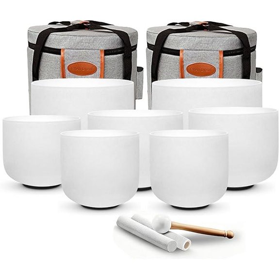 RYAN DVAN 7-12in Crystal Singing Bowl Set