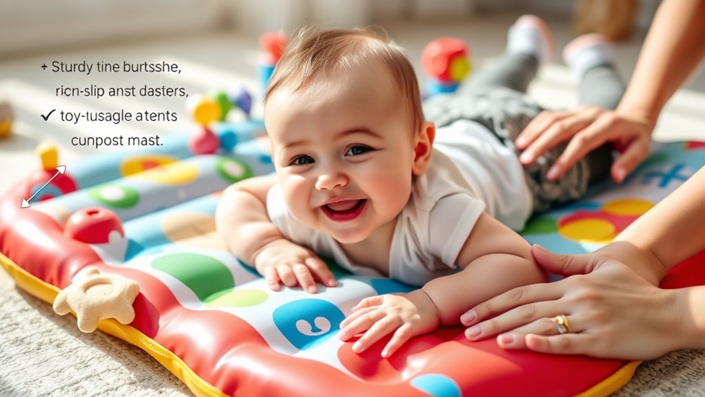 safe engaging baby mat