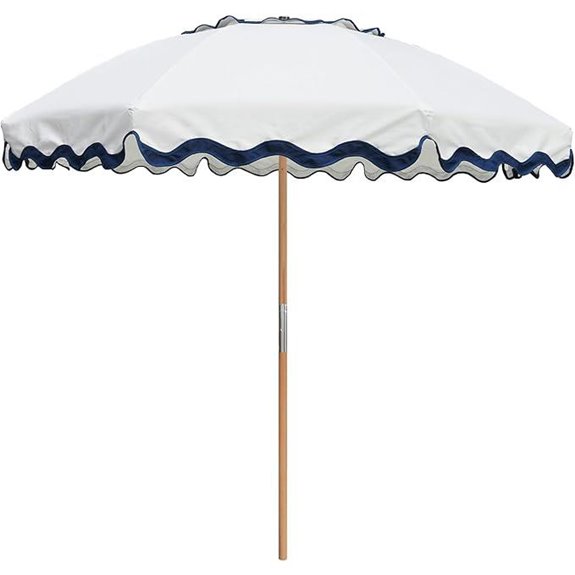 AMMSUN 7.8ft Seashore Beach & Patio Umbrella