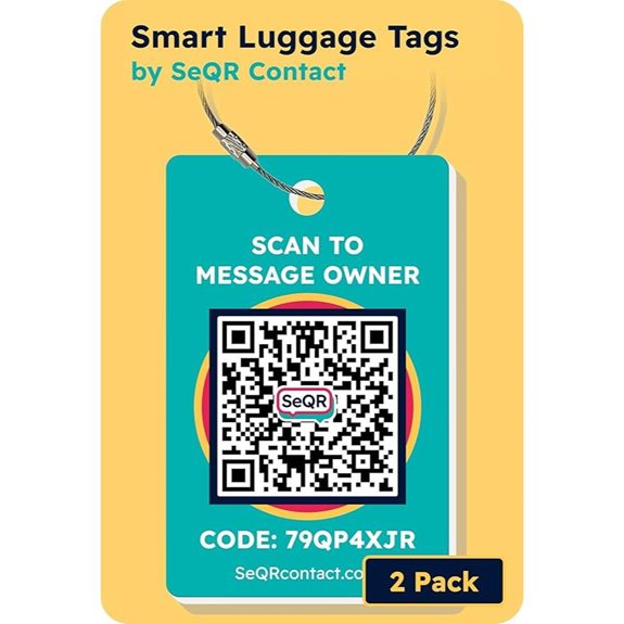 Privacy QR Code Luggage Tag with GPS Tracker