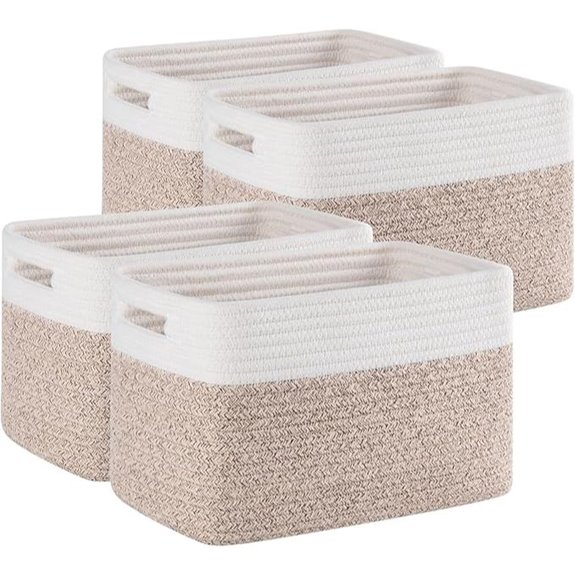 4 Pack Woven Storage Baskets for Toys and Clothes