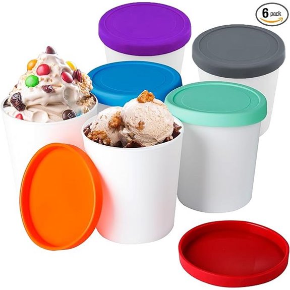 Mini Reusable Ice Cream Containers (6-Pack)